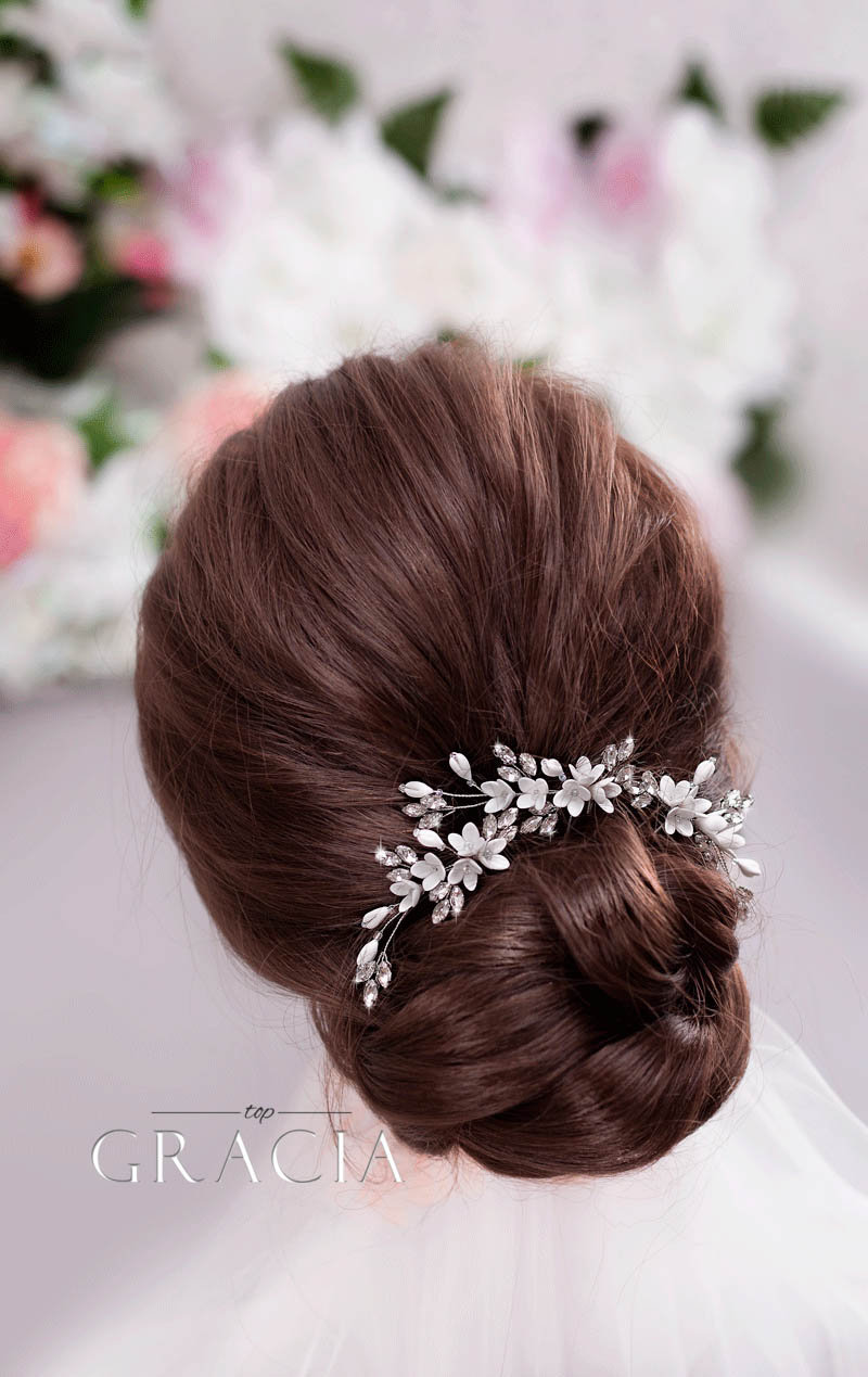 Ivory bridal hair pins White bridal flower hair pins Ivory Etsy