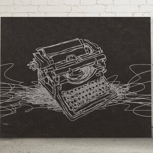 Large Wall Art - Line Art - Typewriter Art - Instant Download - Digital Prints - Printable Art - Original Art - Fine Art Prints - Home Decor