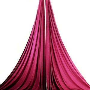 Aerial fabrics for acrobatics, aerial dance and circus Made in Spain Maroon