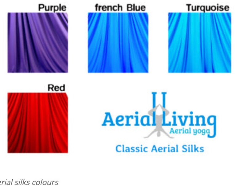 Aerial fabrics for acrobatics, aerial dance and circus Made in Spain turquoise