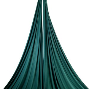 Aerial fabrics for acrobatics, aerial dance and circus Made in Spain petroleum green