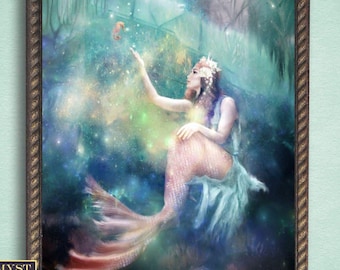 Magical Mermaid Art Print: Underwater Kingdom