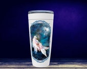 Full Moon Mermaid Travel Tumbler, Fantasy Mermaid Travel Cup, Fairy Tale Tumbler, Mythical Creature Travel Cup, Mermaid Gift