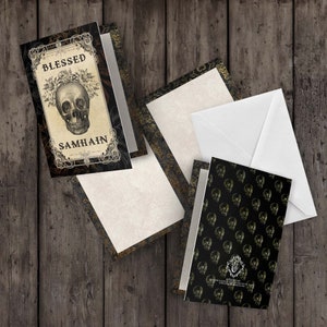 Blessed Samhain Greeting Card Stationary Witch Pagan Samhain Sabbat ...