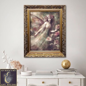 Fairy Painting, Fairy Art Print, Faerie Art, Garden Flower Fairy Artwork