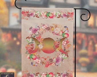 Mabon Fall Harvest Triple Moon Equinox Pagan Garden Yard Banner Flag