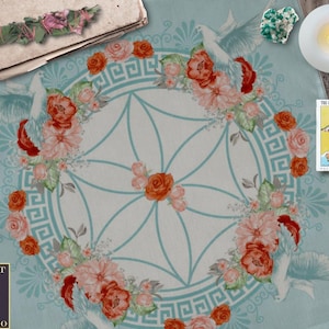 Mantel de altar de Afrodita, Mantel de tarot de Afrodita, Mantel de altar de Venus, Decoración de altar de la diosa Afrodita, Mantel de altar de magia de amor