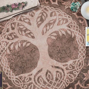 Keltisches Altartuch, Lebensbaum-Textil – Heidnische Ritualdekoration
