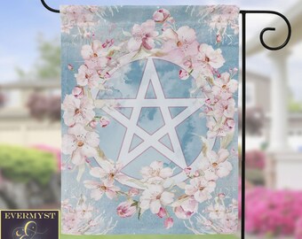 PWHAOO Hexen-Gartenflagge 'Geschützt Durch Hexerei' – Grusel-Deko Für Garten & Tür (45x31 Cm)