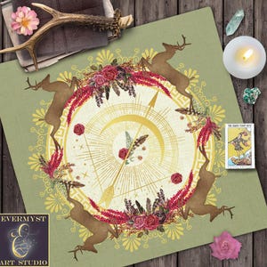 Goddess Artemis Altar Tarot Cloth Tarot Cloth Fall Autumn Equinox Symbol