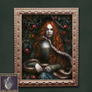 Goddess Lilith Art Print - Mythic Fantasy Witch Painting