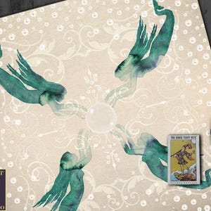Altar Cloth, Mermaid Altar Cloth, Tarot Cloth, Sea Witch, Mermaid Magic
