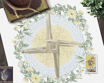 Brigid Imbolc Altar Cloth, Tarot Reading Mat
