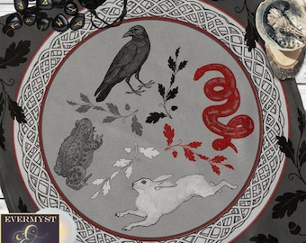 Altar Cloth | Celtic Animal Spirit   Decorative Cloth Textile Decor