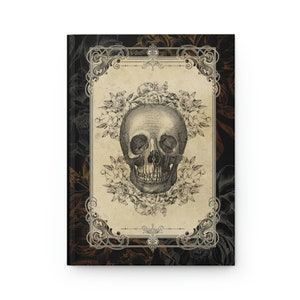 Victorian Gothic Journal Vintage Skull and Flowers Blank Book Gothic ...