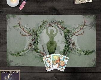 Forest Goddess Altar Cloth Wicca Witch Earth Nature Tarot Mat