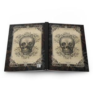 Victorian Gothic Journal Vintage Skull and Flowers Blank Book Gothic ...