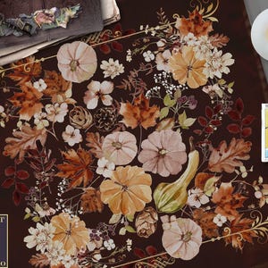 Tovaglia d'altare / Tessuto decorativo autunnale floreale stile cottage strega boho