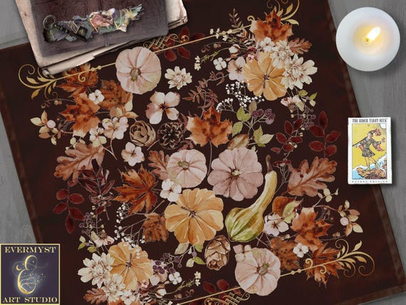 Altar Cloth | Fall Floral Cottage Witch Bohemian Decorative Cloth