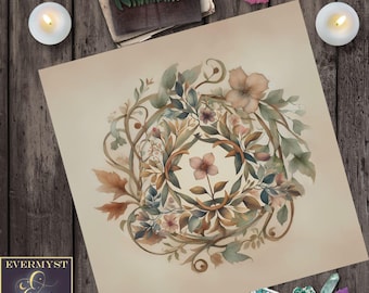 Altar Cloth | Floral Cottage Witch Botanical Decorative Textile Cloth
