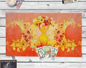 Sun Goddess Altar Cloth Witch Wicca Tarot Mat Beltane Decor