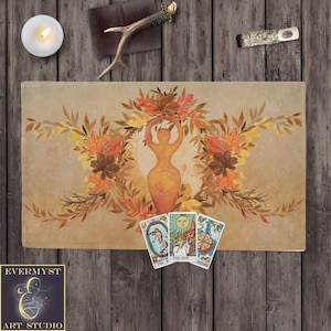 Autumn Goddess Altar Cloth, Tarot Cloth