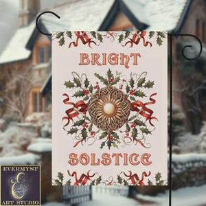 Bright Solstice Celtic Flag, Solstice Winter Yard Banner Sign