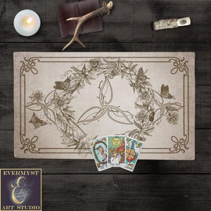 Vintage Triquetra Altar cloth, Tarot Cloth