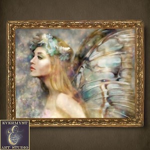 Fairy Art , Fairy Painting, Fae Art Print, Flower Fairy Art , Cottage Faery Painting