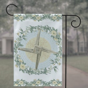 Brigid Cross Garden Flag Spring Equinox Brig Pagan Yard Banner Sign