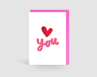 Love You - Anniversary Valentines Card