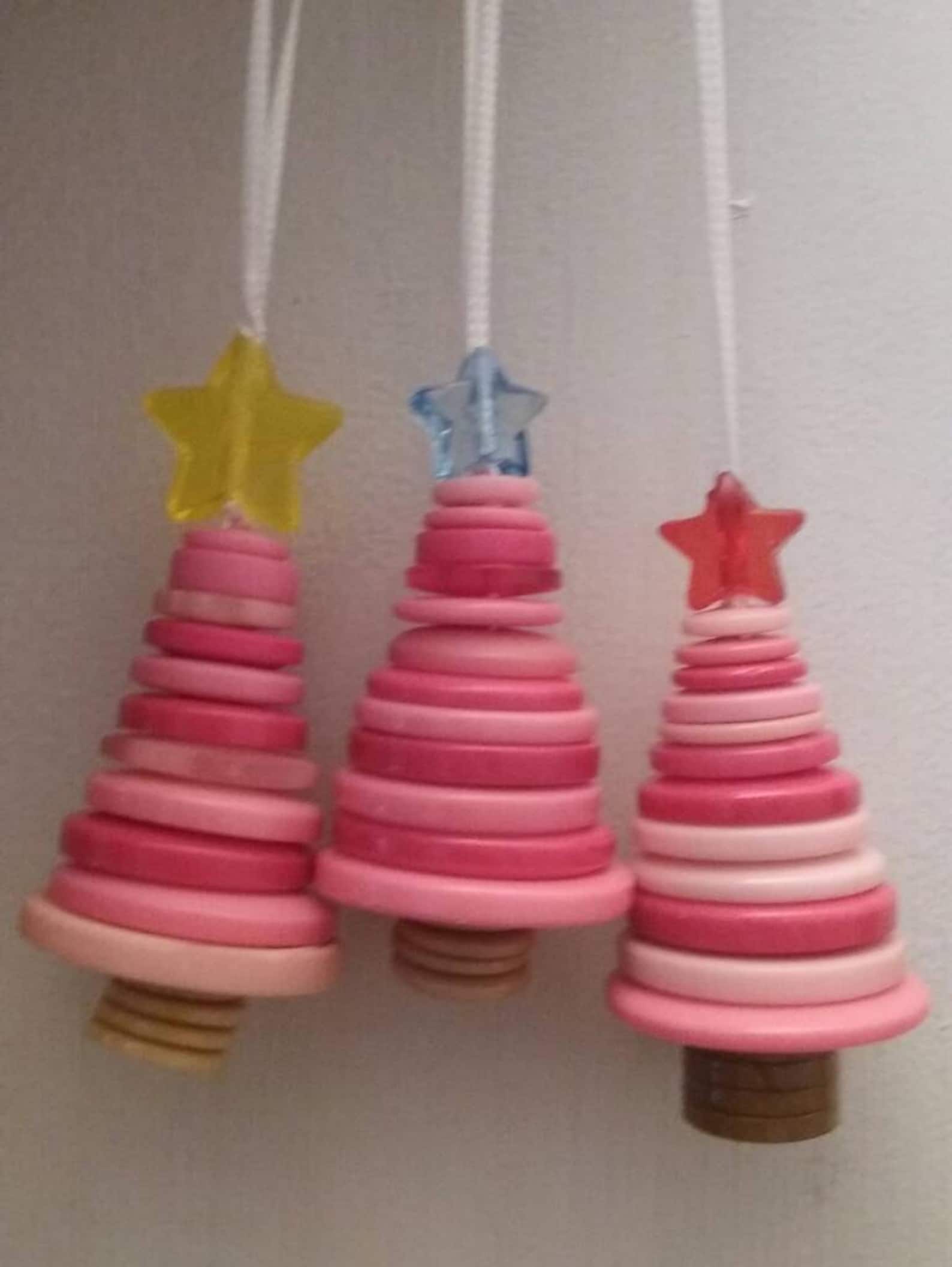 Button Christmas Tree Ornament Etsy