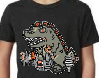 SF Dino - Youth Tshirt, San Francisco Souvenir, Kawaii Japanese Art Streetware, Short Sleeve Child's Tee