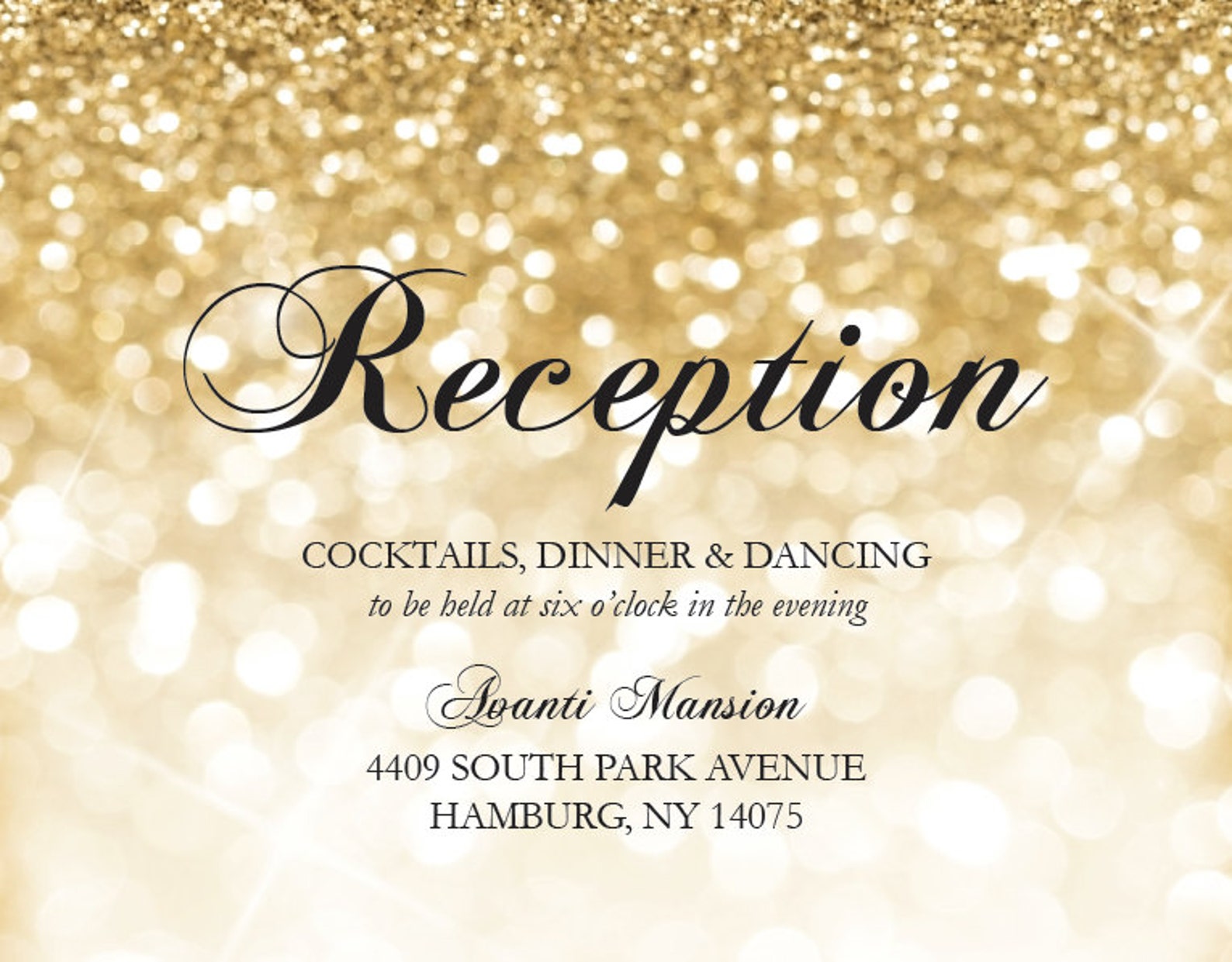 Gold Glitter Wedding Invitation Gold Wedding Invitation Etsy