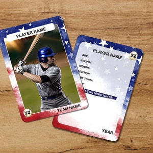 Custom Personalized Baseball Metal Trading Card, Baseball Team Sport Trading Card, Personalized Sports Memorabilia, Gift for Baseball Lovers