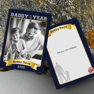 Carte à collectionner en métal personnalisable du papa de l'année de basket-ball, cadeau personnalisé pour la 1ère fête des pères, cadeau de Noël pour papa mari et grand-père