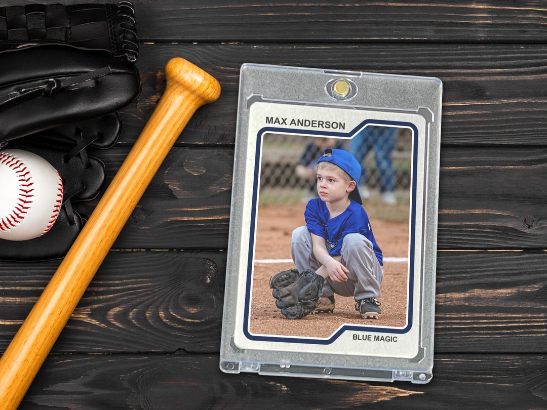 Matte Baseball Card Personalized UV Printed Metal Baseball Trading Card, Player Photo Card ...