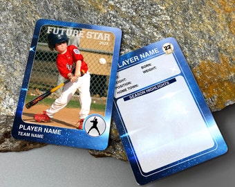 Personalized Future Star Baseball Metal Trading Card, Baseball Team Sports Trading Card, Custom Sports Memorabilia Gift Baseball Lovers.