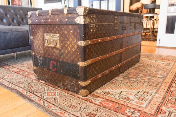 A Mid 20th Century French Louis Vuitton Steamer Trunk