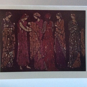 私のオリジナルのバティックアートワークからのアートノートカード 4 枚 (4"x5")「Gathering」。