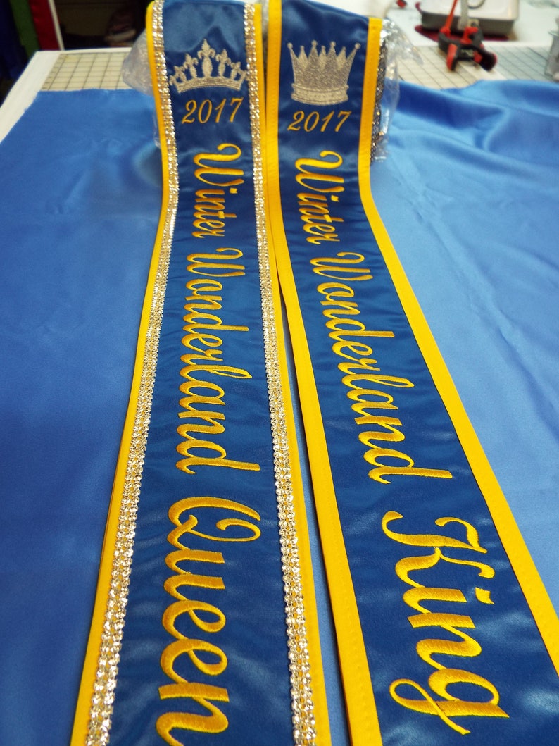 Pageant Sashes / Heavyweight Satin / Custom Made/ Crystal Etsy