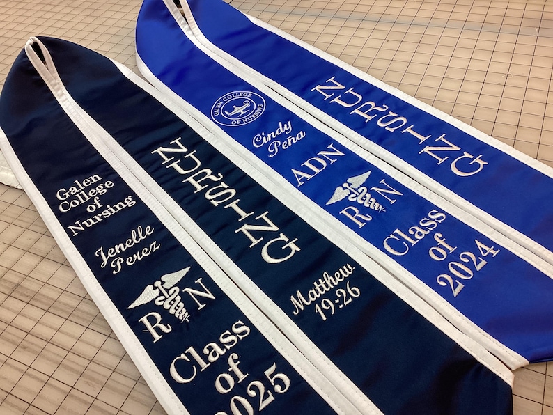 Graduation Slanted or Pointed/7 Vertical Letters /galen College of ...