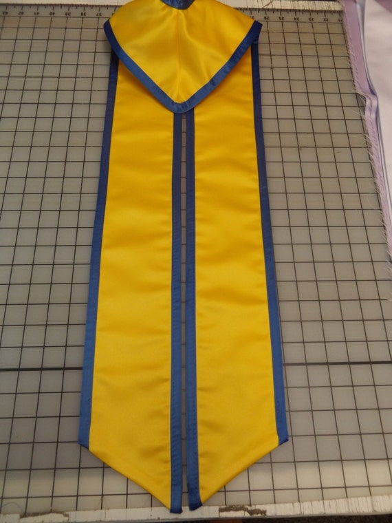 Estolas inclinadas graduación / Satén dorado brillante - Etsy