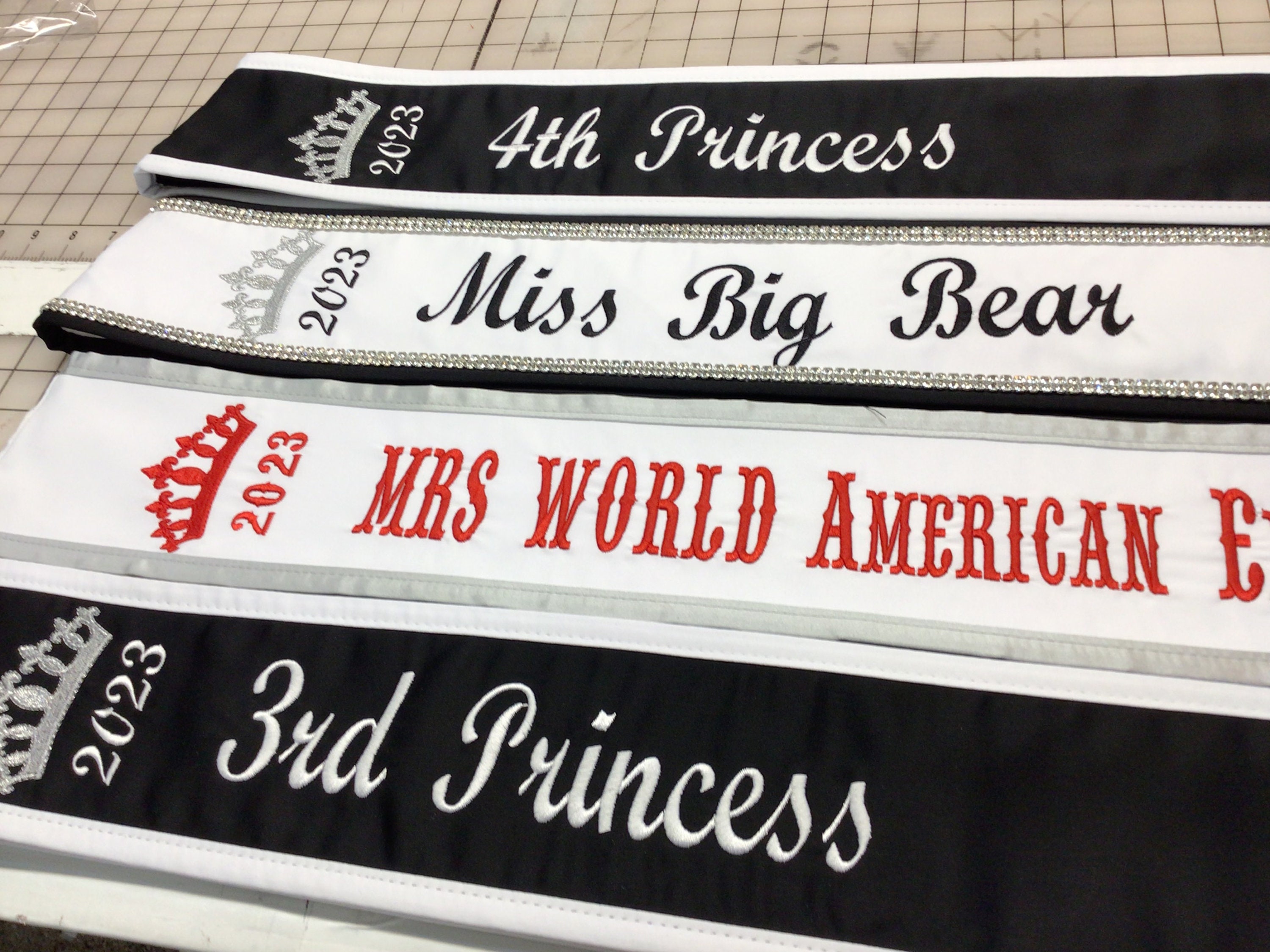 Pageant Sashes /design Your Pageant Sash /in Personalized Section No ...