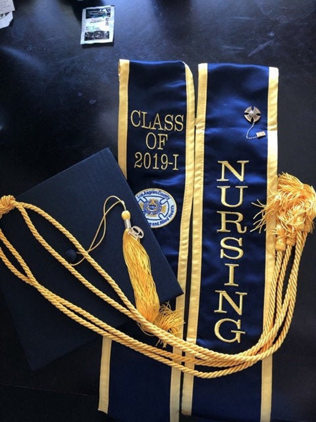 Graduation Stoles Slanted/ Photos or Samples Only Four Vertical Letters ...