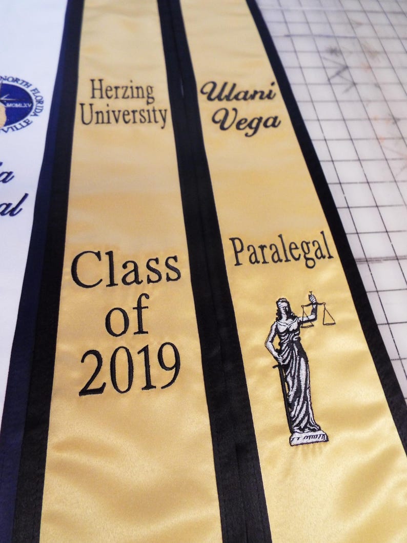 Graduation Stoles Slanted /side 1 College Name/class of 202X/ Side 2 ...