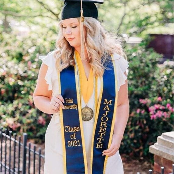 Graduation Stoles Slanted / You Get 10 Letters Vertical / Your Etsy
