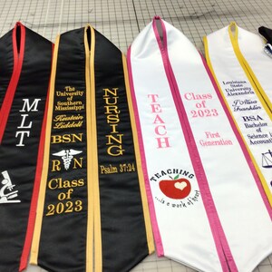 Graduation Slanted or Pointed/7 Vertical Letters on One Side /other ...