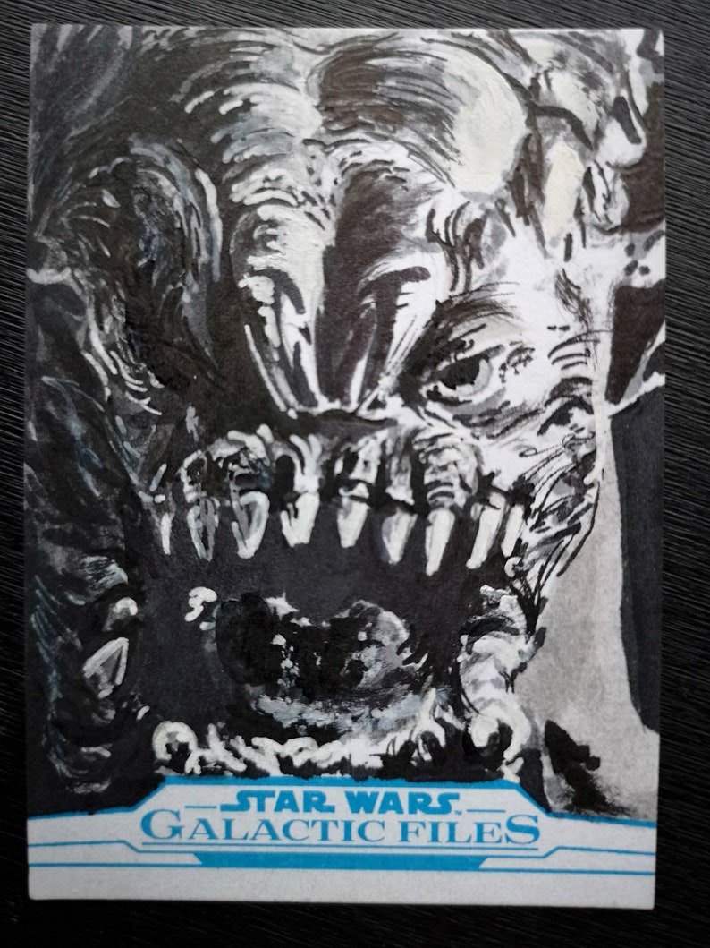 Kallan Archer Topps Star Wars Galactic Files Artist Proof Rancor