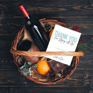 Airbnb, Airbnb Sign, Airbnb Gift Basket Card, Rental Gift Basket, Airbnb Host, Airbnb Host Bundle, Wine Basket Card, Airbnb Arbitrage